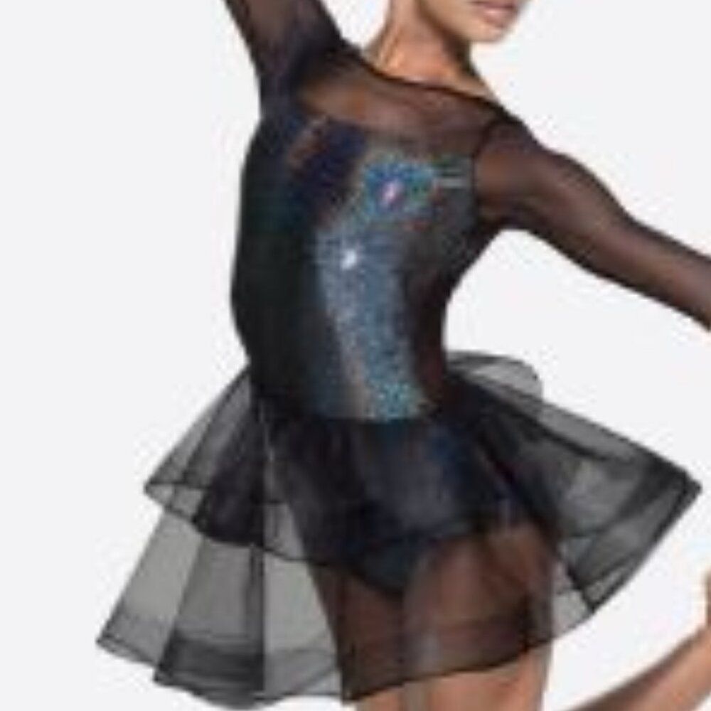 Jazz Contemporary Tap Black holographic GRAVITATE, Medium Adult, Revolution